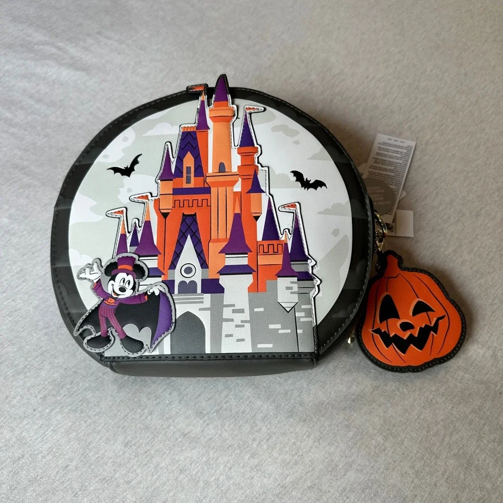 Disney Loungefly‎ Not-So-Scary Halloween Party 2025 Mickey Crossbody Bag Glow